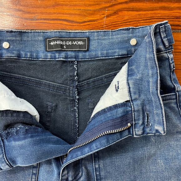 ✨ Maniere De Voir ✨ Super Stretch Moto Style Skinny Jeans ~ Size 6 💛🍄 - Picture 6 of 7